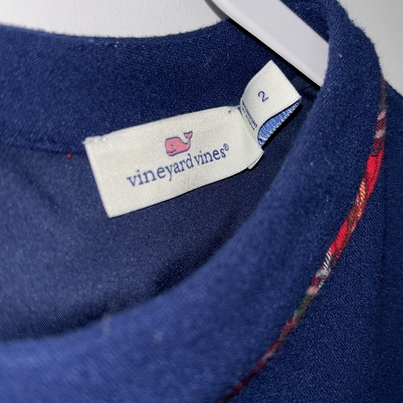 Vineyard Vines Tartan Trim Ponte dress 2 pink tub - Picture 4 of 10